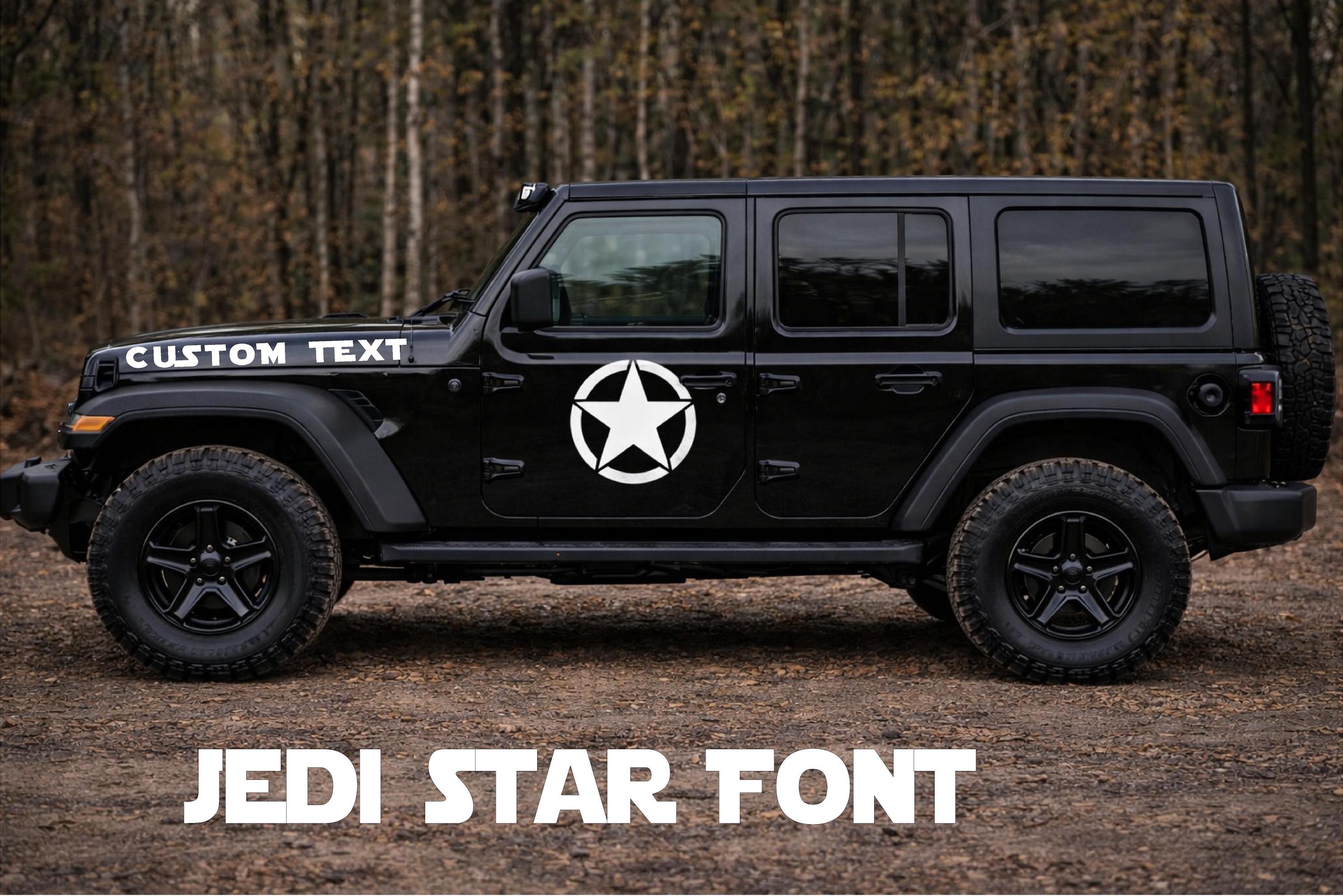 Jeep Custom Lettering Custom Jeep Decal Package| Includes 3 Lettering Decals| 3 Star Logo ...