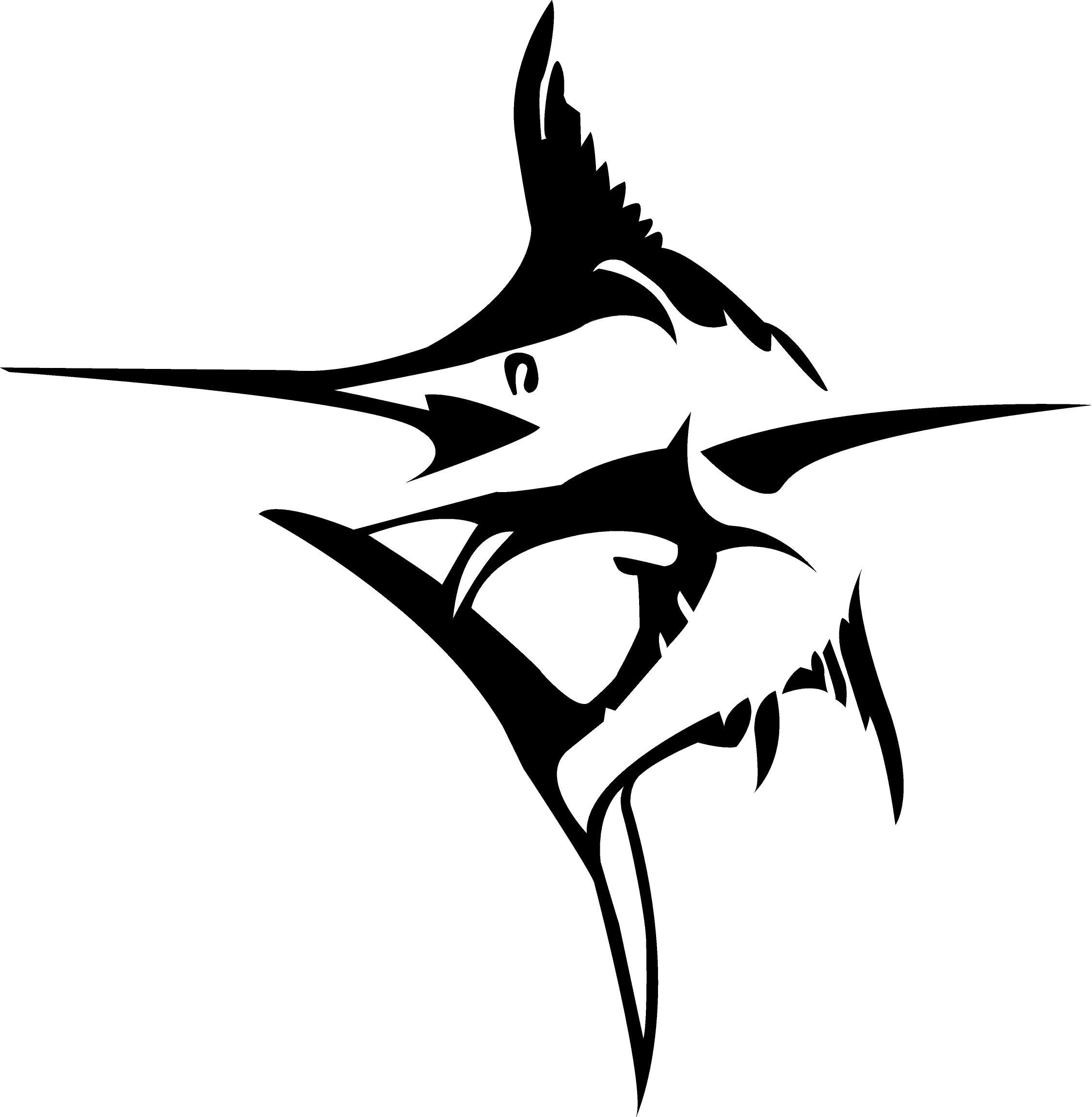 Merling Fish Sticker Marlin Fish Decal for Boats, Walls, Cars and Metal. - Etsy