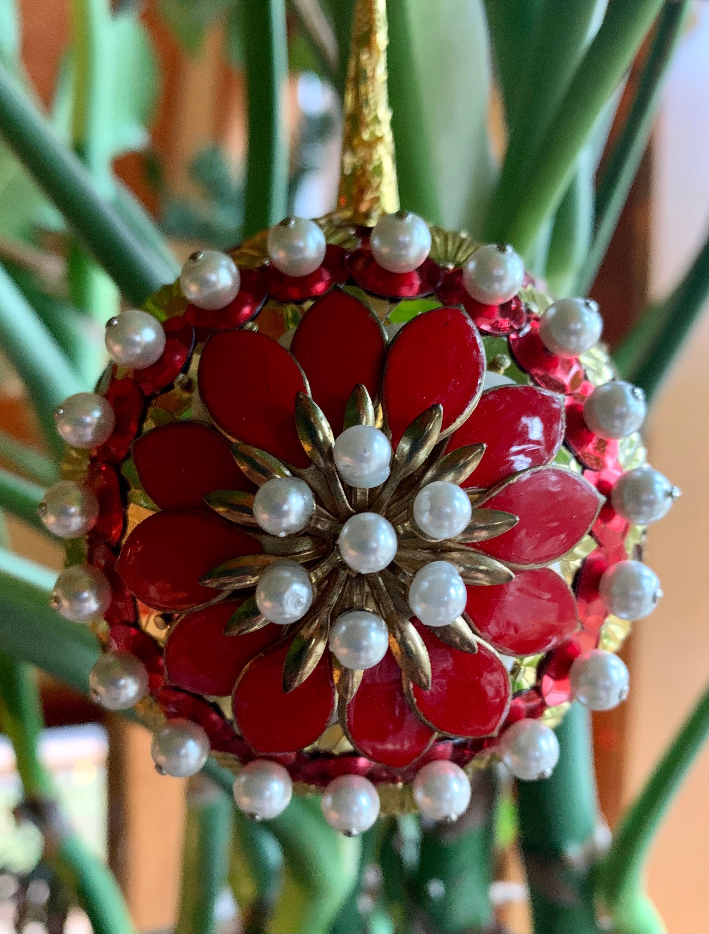Sequined Christmas Ornament / Handmade sequin Christmas  Etsy