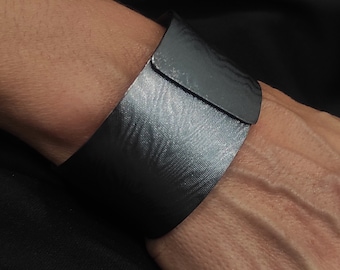 Strukturiertes breites Silberarmband, verstellbares modernes Armband, Statement-Armband, grobes breites Armband, oxidiertes silbernes breites Armband.