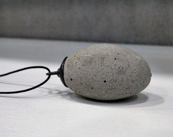 Long Concrete Necklace, Concrete Bold Statement Pendant,Concrete Jewelry,Cement Necklace, Modern Design Necklace