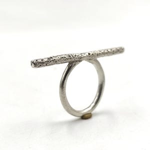 Bar Sterling Silver Ring Minimalist Silver Ring Oxidized Silver Ring Stackable Ring Solid Silver Ring Geometric Ring Simple Modern Ring S22.