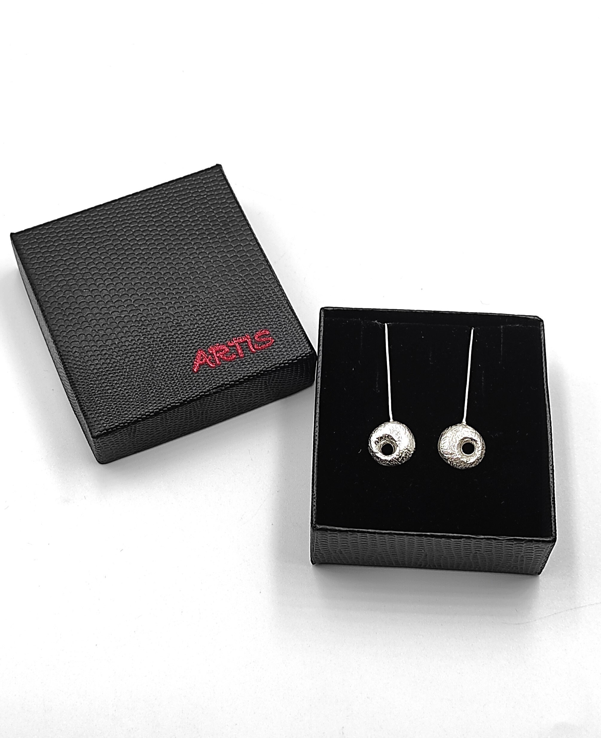 Orecchini rettangolari in argento sterling con onice nero: gioielli minimalisti - Italia