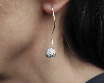 Orecchino a spillo in argento sterling, orecchini a cerchio a spillo