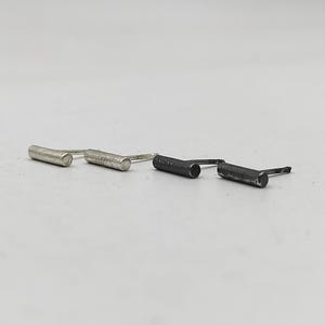 Oxidized Sterling Silver Bar Stud Earrings Minimalist Handmade Jewelry