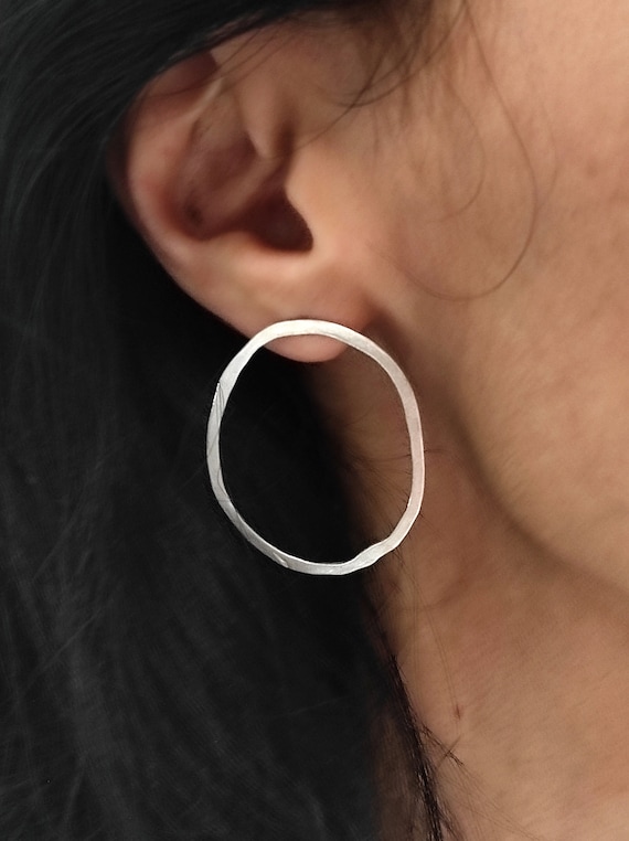 DTP Silver Orecchini Ovali Argento 925 – A Perno 5x9 Mm, Ipoallergenici, Gioielli Minimal Per Ogni Giorno
