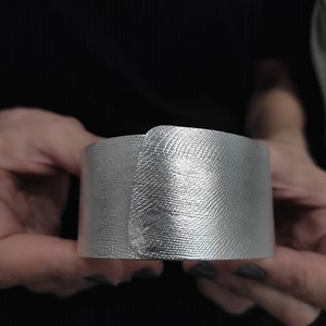 Wide Silver Cuff Bracelet Adjustable Bracelet Handmade Textured Wide Bracelet Silver Wrist Cuff Minimalist Statement Cuff Bracelet S6.