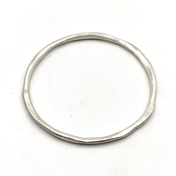 Thick Heavy Sterling Silver Bangle, 4 Gauge 5 Mm Wide Solid 925