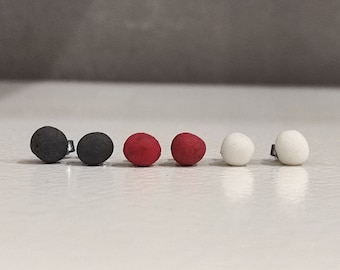 Ball Porcelain Stud Earrings Minimalist Tiny Dot Stud Earrings Irregular  Ball Stud  Everyday Earrings Porcelain Dot Earrings Ceramic Jewels