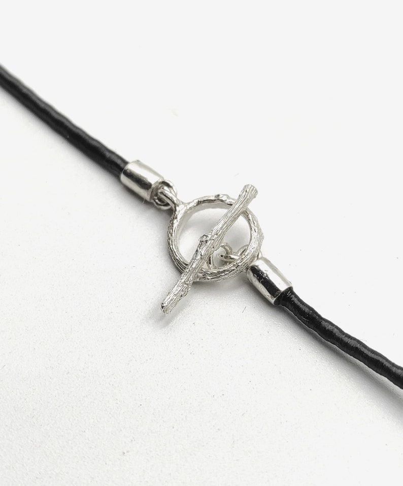 Rectangle Concave Silver Pendant,Big Wide Pendant Necklace,Silver Textured Pendant On Silk Cord Pendant,Geometric Pendant,Modern Jewelry S3. image 6