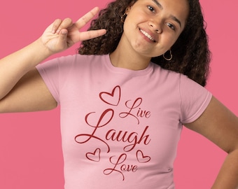 Live Laugh Love SVG File, One Color Design (Digital Download)