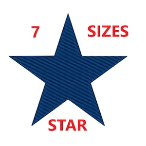 Star Embroidery Design, Star Embroidery File, Star Fill Pattern, Simple Star, Embroidery File Download