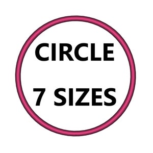 Circle Embroidery Design, Circle Embroidery File, Simple Satin Circle, Not an Applique, Embroidery File Download
