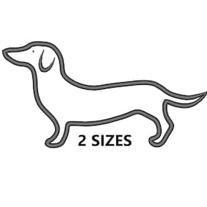 Wiener Dog Dachshund Embroidery Design File, Patch Design,