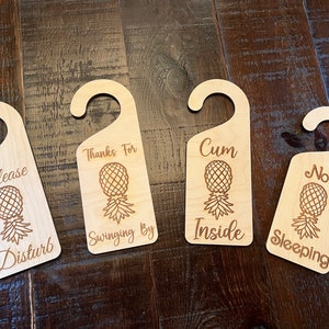 Upside Down Pineapple Door Hanger Variety Pack: Swinger Lifestyle Decor