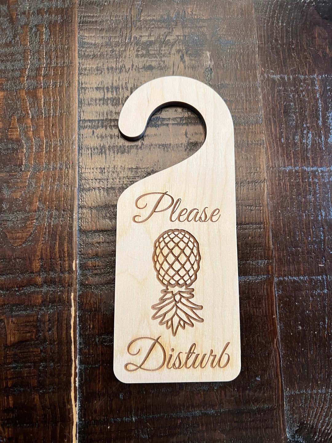 Please Disturb Upside Down Pineapple Door Knob Hanger, Swinger
