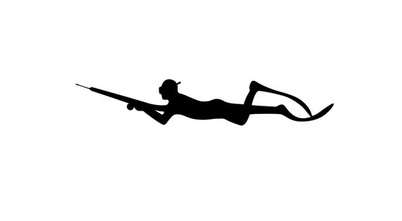Freediver SVG, Freediving SVG, Spearfishing SVG, Freediver With