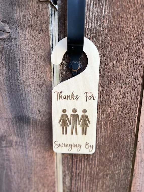 Thanks for Swinging by Door Hanger: Birch Wood Hotel Takeover