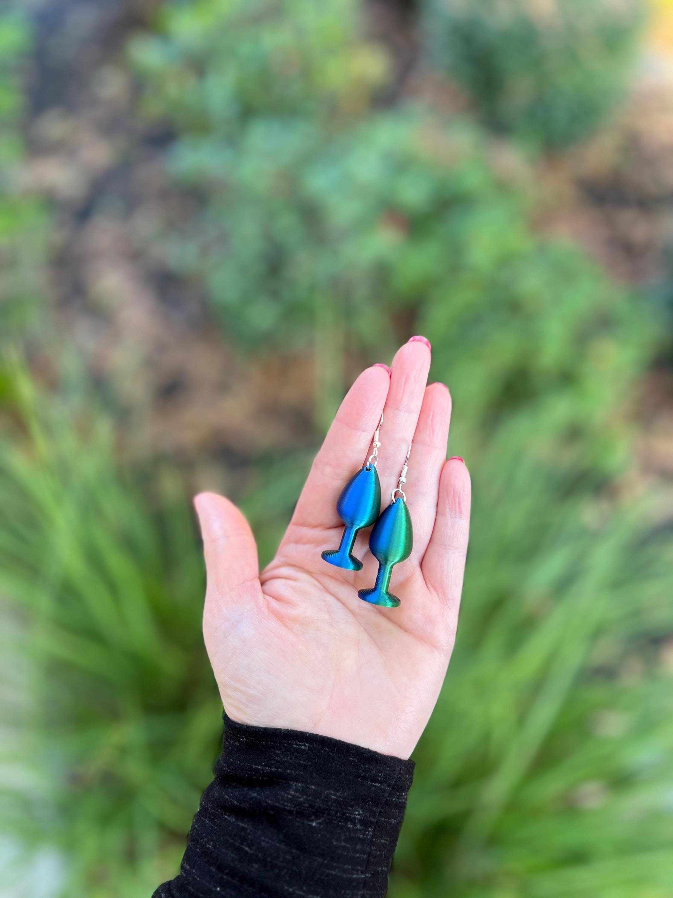 Butt Plug Earrings, Kinky Jewelry, Gag Gift, Naughty Accessory