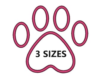 Panther Paw Applique Embroidery Design File