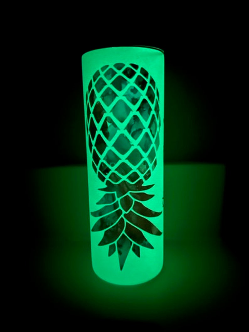 Glow in the Dark PERSONALIZED Upside-down Pineapple Plays Well With Others Sublimation 20 oz Tumbler, Swinger/Lifestyle Tumbler, Gag Gift image 5