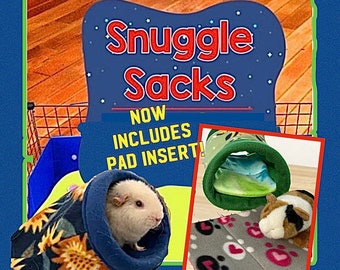 Guinea Pig Snuggle Sack Stay Open- Aprx. 10” x 12” -or  Custom Size / Added Uhaul, Regular Opening as Requested