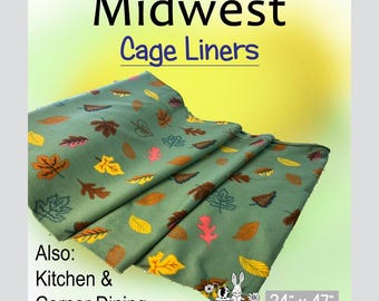 Custom Fleece Midwest Liners-Guinea Pig Absorbent, Washable- (24"x 47")-Reversible Bedding- UHaul-All Small Pets