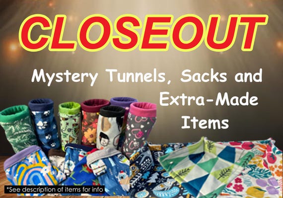 Guinea Pig Fleece Mystery Tunnels, Sacks, Extra-Made Items Closeout!!