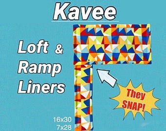 Kavee Fleece Loft and Ramp Liners - With Uhaul, Snaps-Together, Guinea Pig, Hedgehog, Small Pet