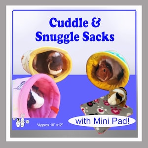 Guinea Pig Snuggle Sack Stay Open- Aprx. 10” x 12” -or  Custom Size / Added Uhaul, Regular Opening as Requested