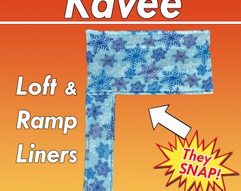 Kavee Fleece Loft and Ramp Liners - With Uhaul, Snaps-Together, Guinea Pig, Hedgehog, Small Pet