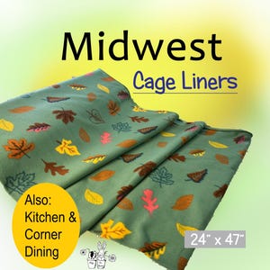 Guinea Pig Midwest Fleece Cage Liners - (24&quot;x 47&quot;)-Reversible Bedding- UHaul-Double Sewn-Hedgehog, Chinchillas, Rabbits