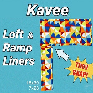 Kavee Fleece Loft and Ramp Liners With Uhaul, Snaps-Together, Guinea Pig, Hedgehog, Small Pet image 1