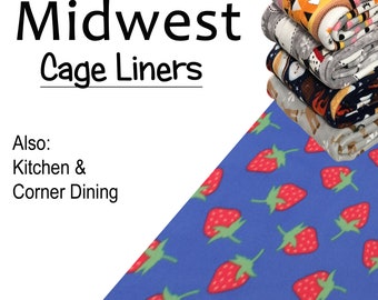 Guinea Pig Midwest Fleece Cage Liners - (24"x 47")-Reversible Bedding- UHaul-Double Sewn-Hedgehog, Chinchillas, Rabbits