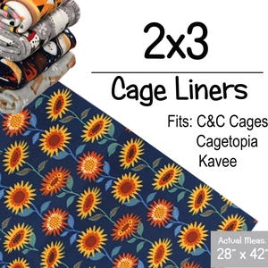 Meerschweinchen 2x3 C&C/Cagetopia Größe (71cm x 102cm)-Reversible Fleece Cage Liner-UHaul-Double Seawn-Igel, Chinchillas,Kaninchen
