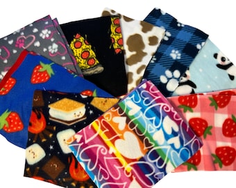 Recortes de vellón - Surtido de estampados variados - Vellón Blizzard - Bolsas misteriosas - Aprox. 8 x 11 y 10 x 13