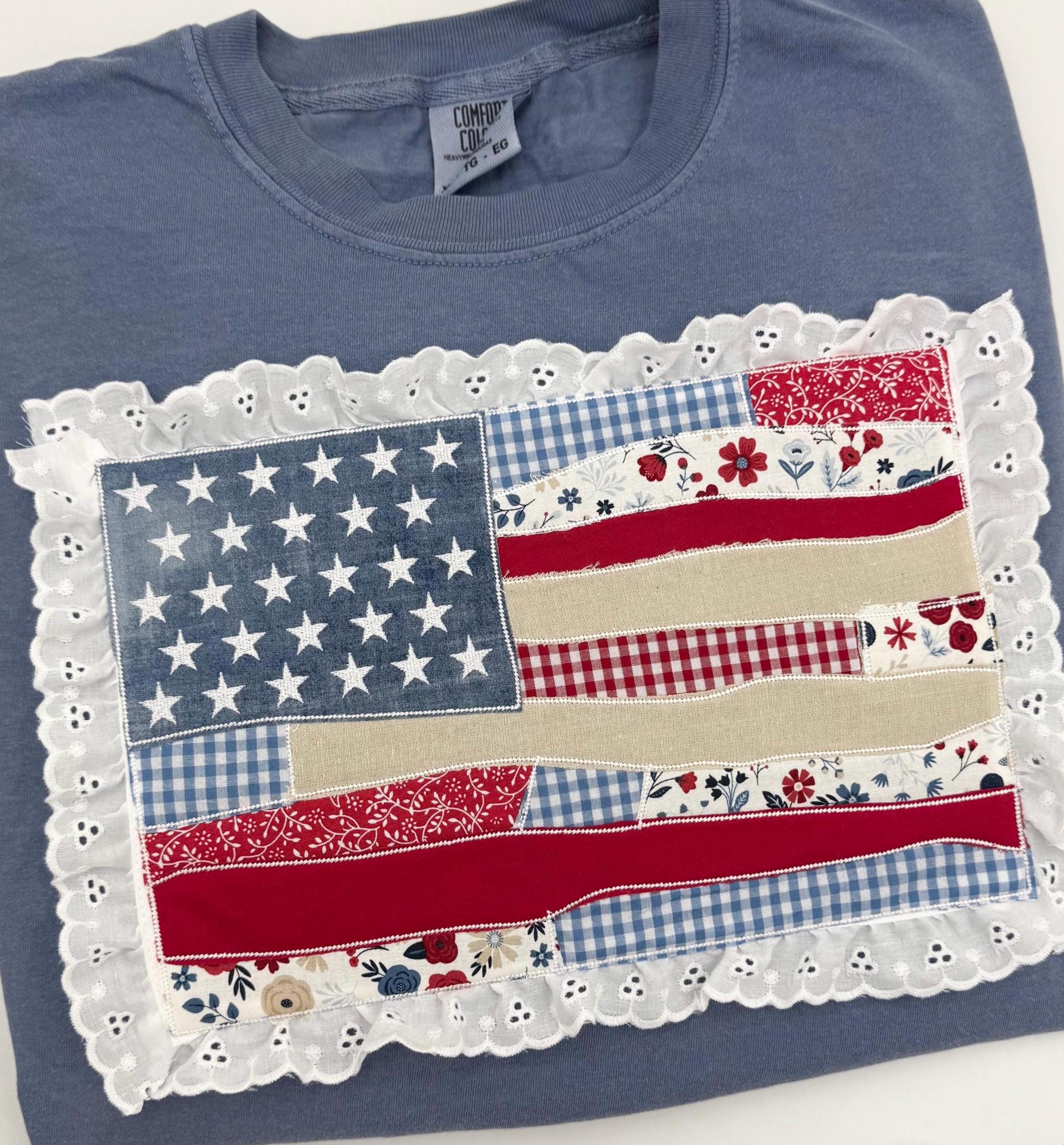 Patchwork Flags Old Glory Patchwork Flag Appliqué Design for Machine Embroidery - Etsy