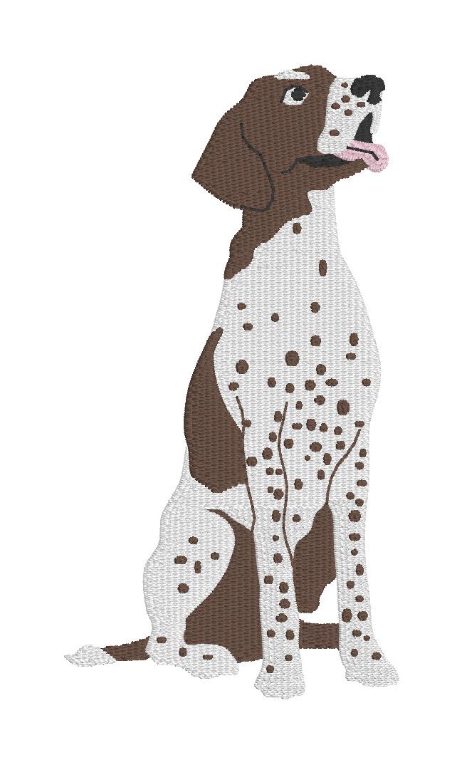 GSP Dog Sitting Pretty Fill Stitch Design for Machine Embroidery - Etsy