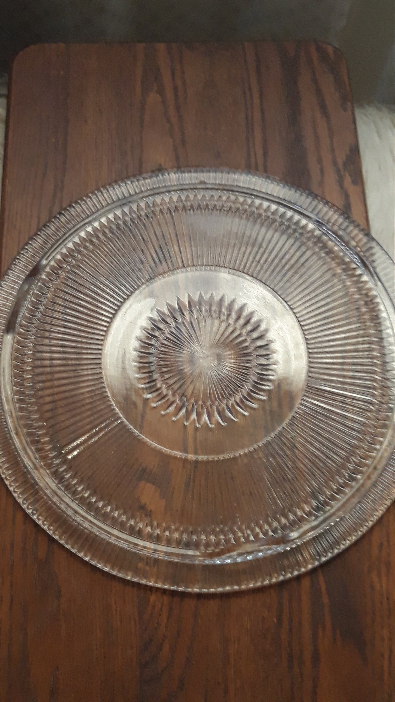 Vintage Glass Cake Plate Chrome lid Cake Serving Plate Etsy