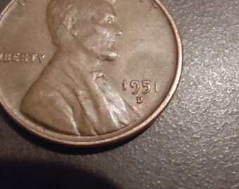 1951 d wheat leaf penny