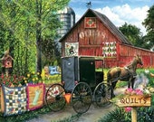 Jigsaw Puzzle - Amish Quilt Sale - 1000 Pieces