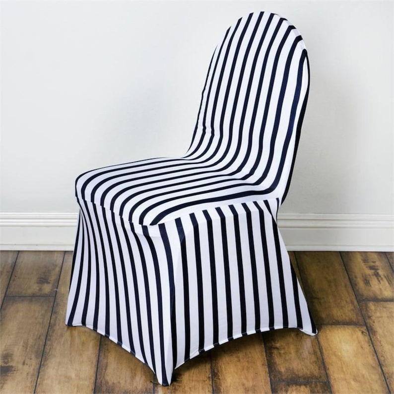 Wholesale Party Chair Covers BlackWhite Striped Stretch Banquet Chair Covers
