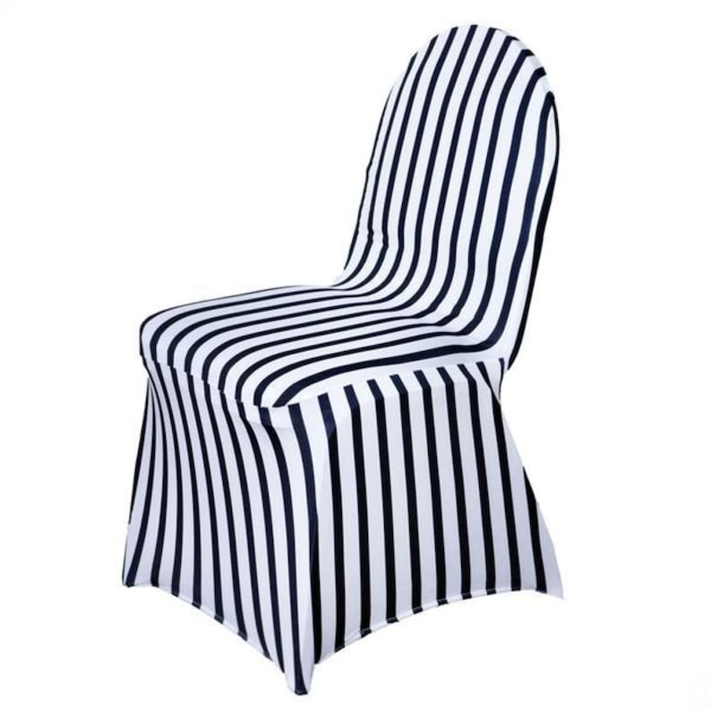 Wholesale Party Chair Covers BlackWhite Striped Stretch Banquet Chair Covers
