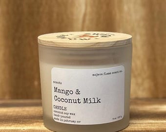 Vela aromática de mango y leche de coco de 227 g (8 oz)