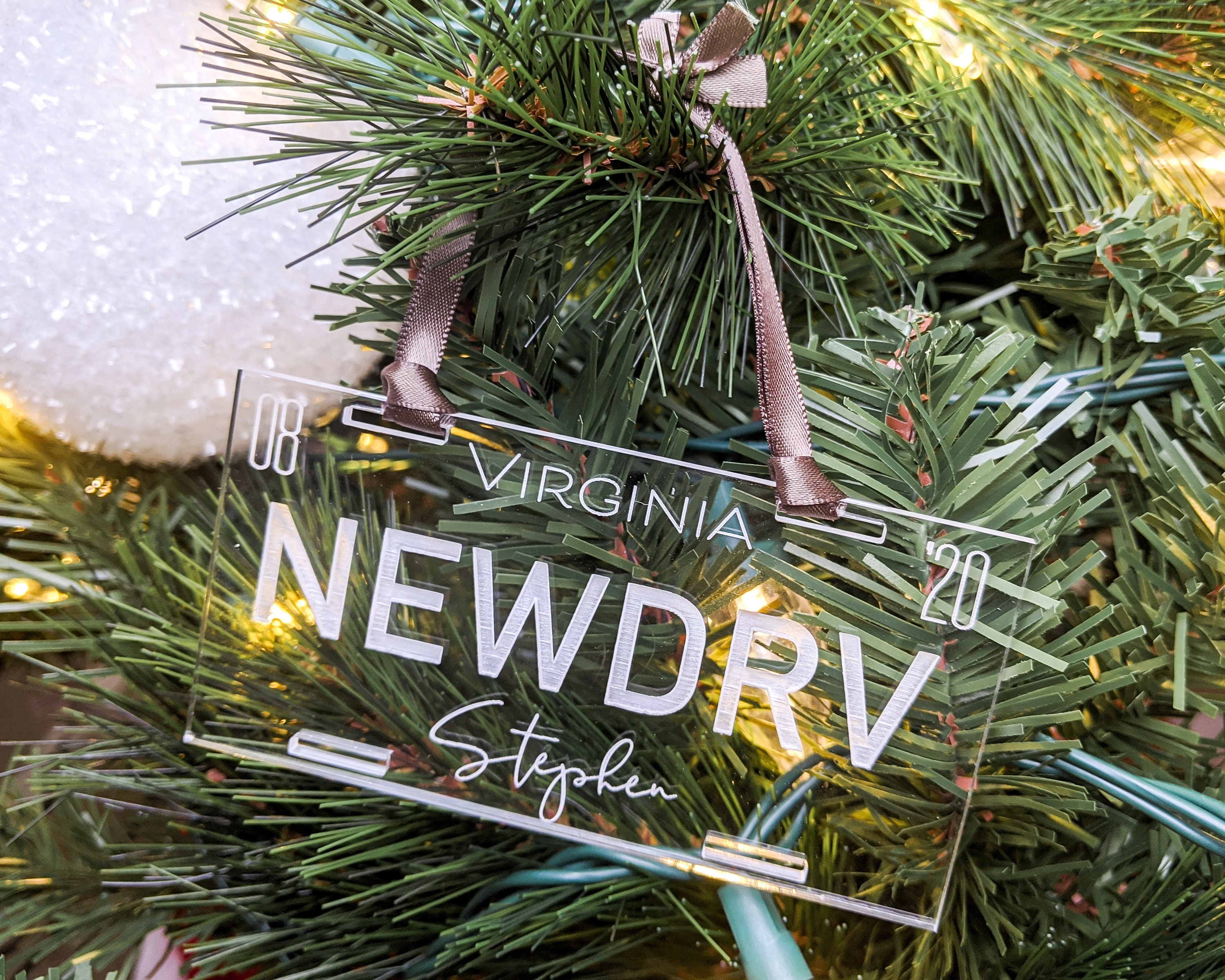 New Driver Christmas Ornaments, License Plates Sign, Personalized Cle…