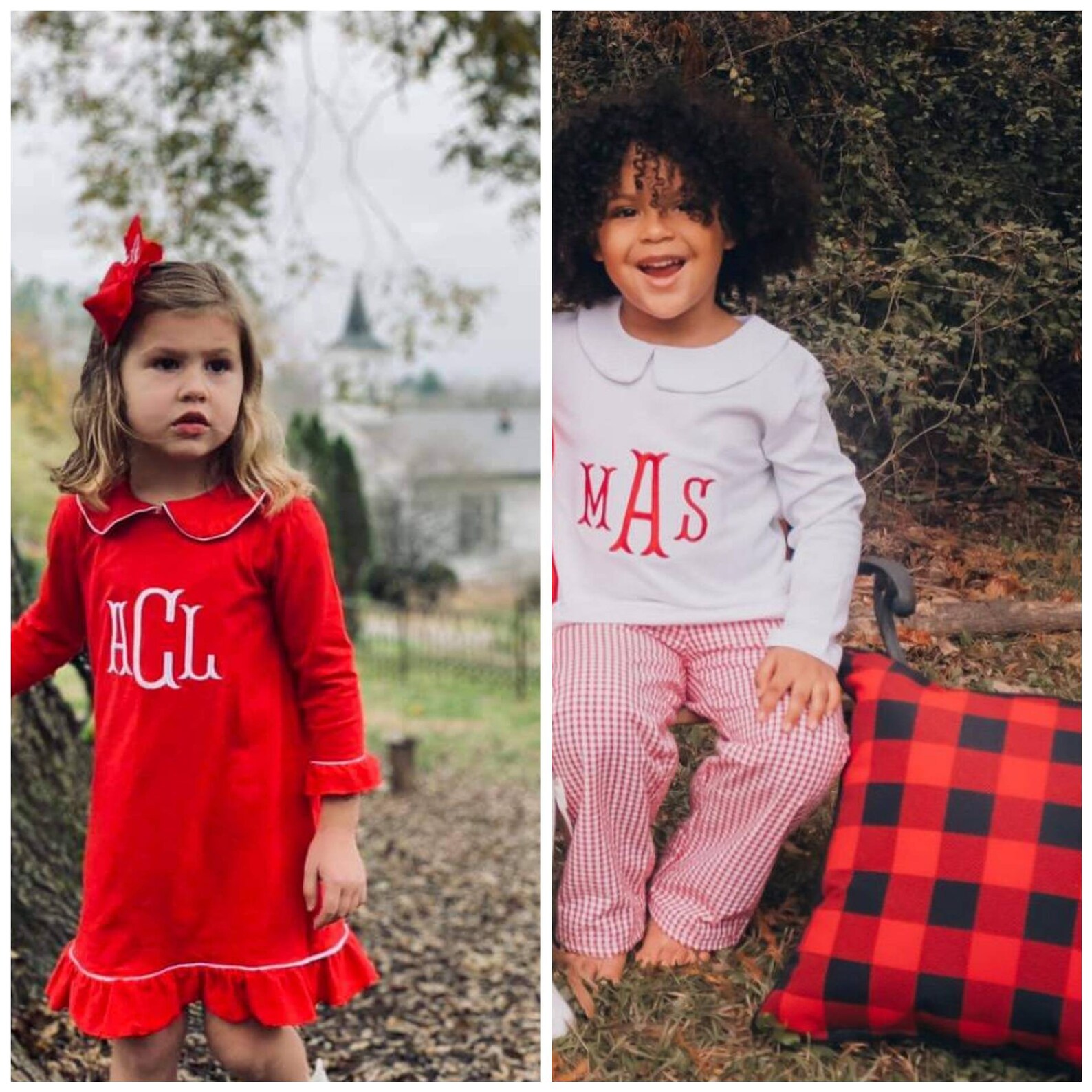 Toddler Christmas Dress set/ Christmas boy set sizes 12m6 Etsy