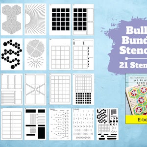 Journal Essential Stencil Set, Planner Stencil, Circle Chart Grid Chart  Stencils Fits A5 Journal & Regular TN 