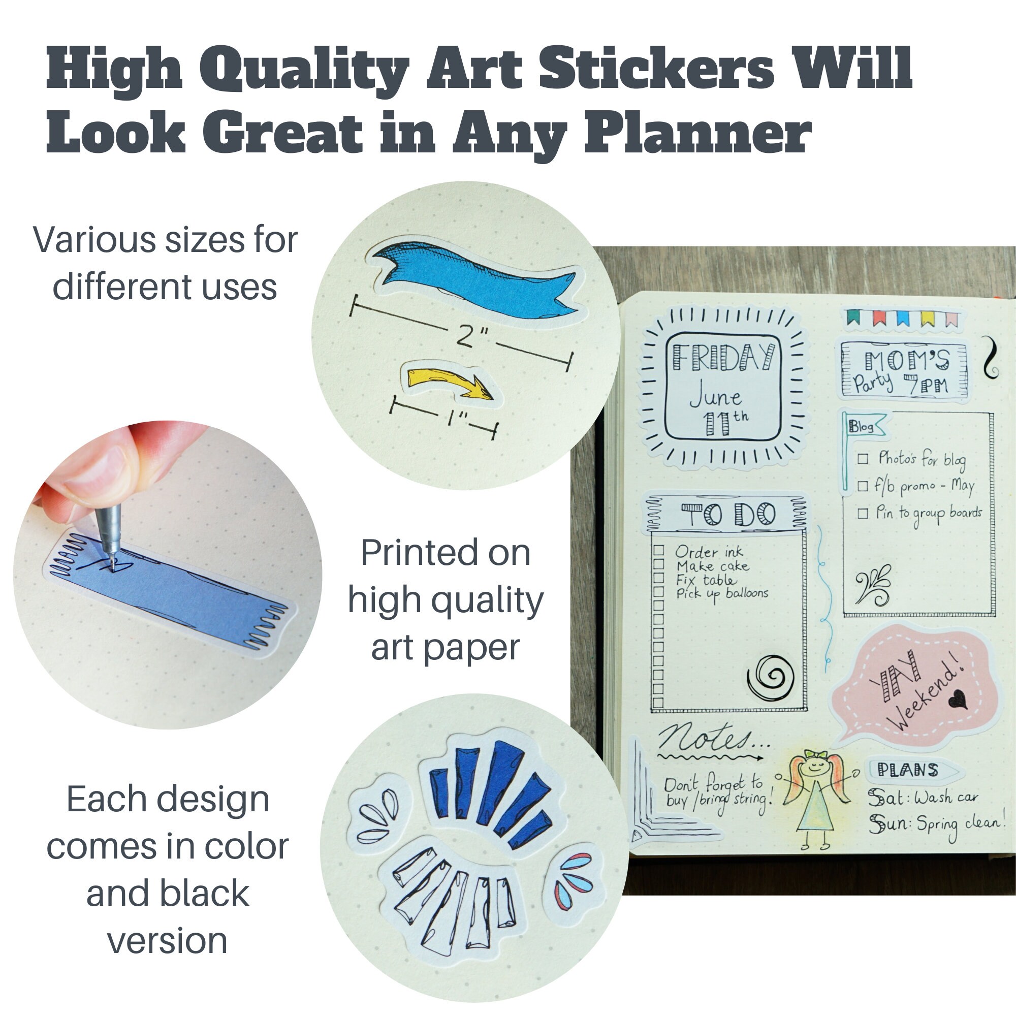 Ultimate Design Stickers Set (24 Sheets) - Great Value Pack - Clear ...