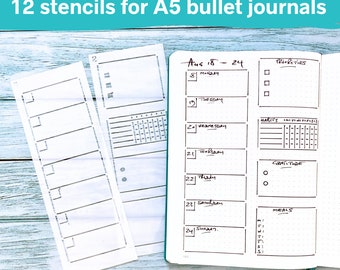 Bullet journal TRACKER STENCILS - Set of 3 - Brass Metal Stencils. –  GoodInkPressions