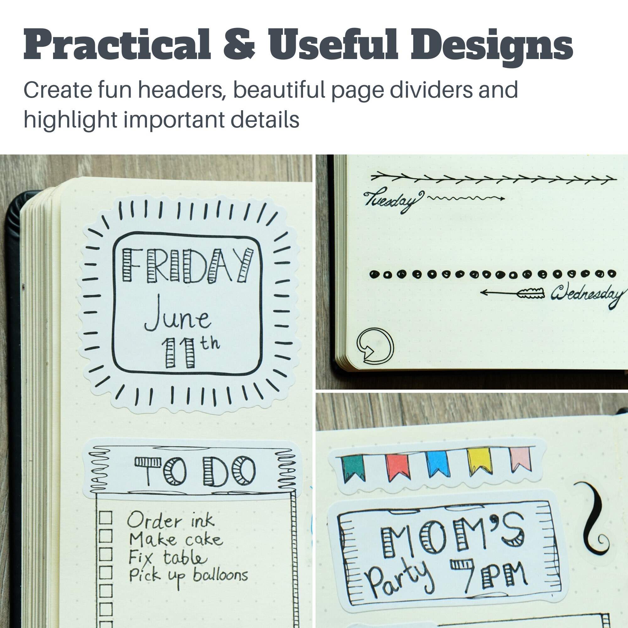 Ultimate Design Stickers Set (24 Sheets) - Great Value Pack - Clear ...